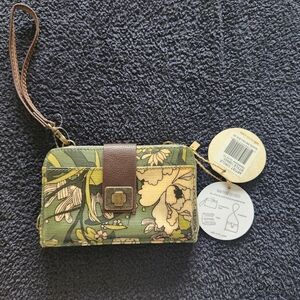 Sakroots Olive Artist Circle Wristlet